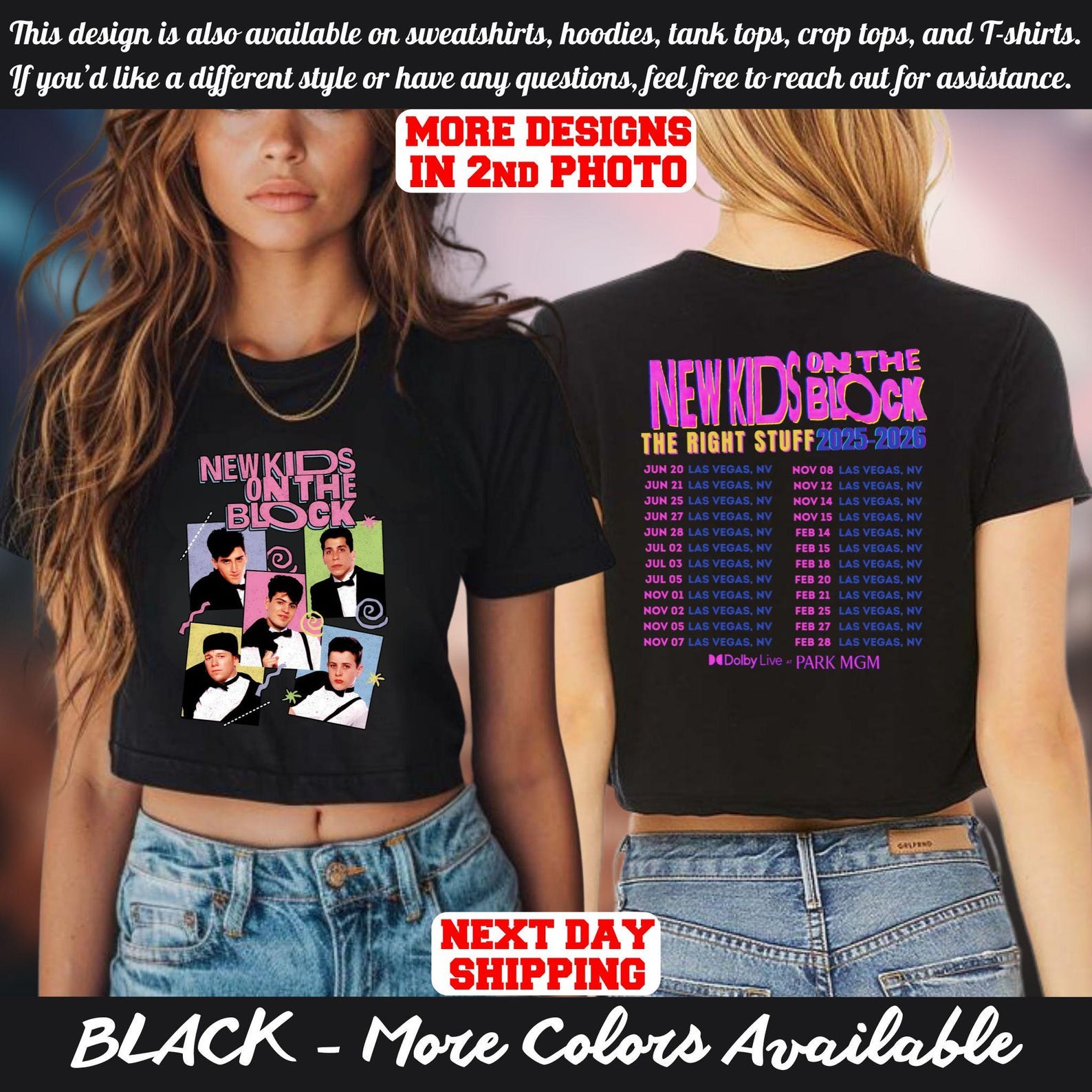 New Kids on the Block The Right Stuff Tour 2025 Crop Top, NKOTB Concert And Fan Crop Top, New Kids on the Block Shirt, NKOTB 2025 Tour Merch (Copy)